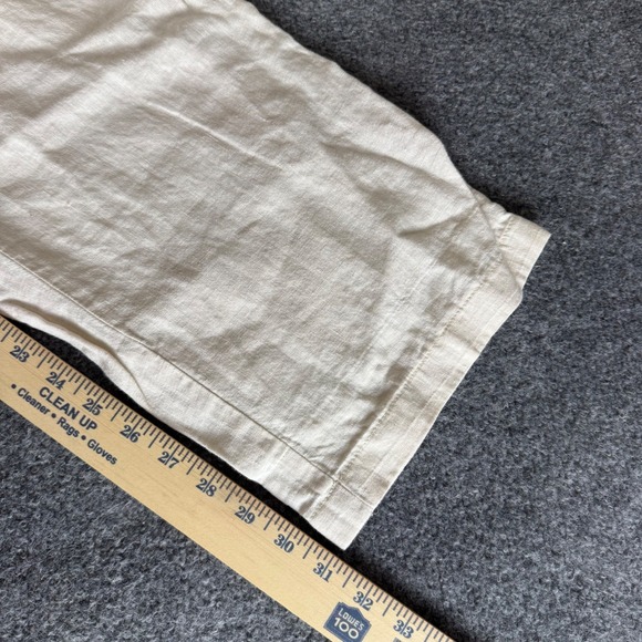 Tommy Bahama Relax Linen Pants Mens Medium Beige Drawstring Casual Beach Comfort - Picture 6 of 9